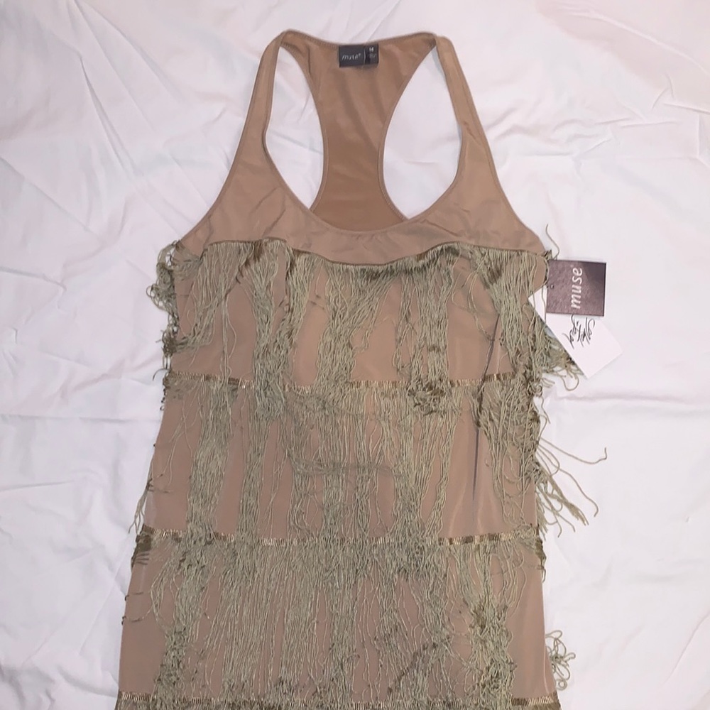 Shing-a-ling khaki dress